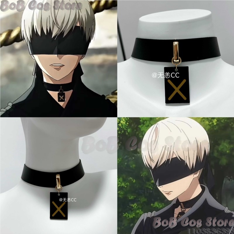Men Accessories Necklace - ชุดคอสเพลย์เกม 9S Choker สร้อยคอสีดำ อุปกรณ์เสริมหลากหลายความยาว สำหรับผู้หญิง