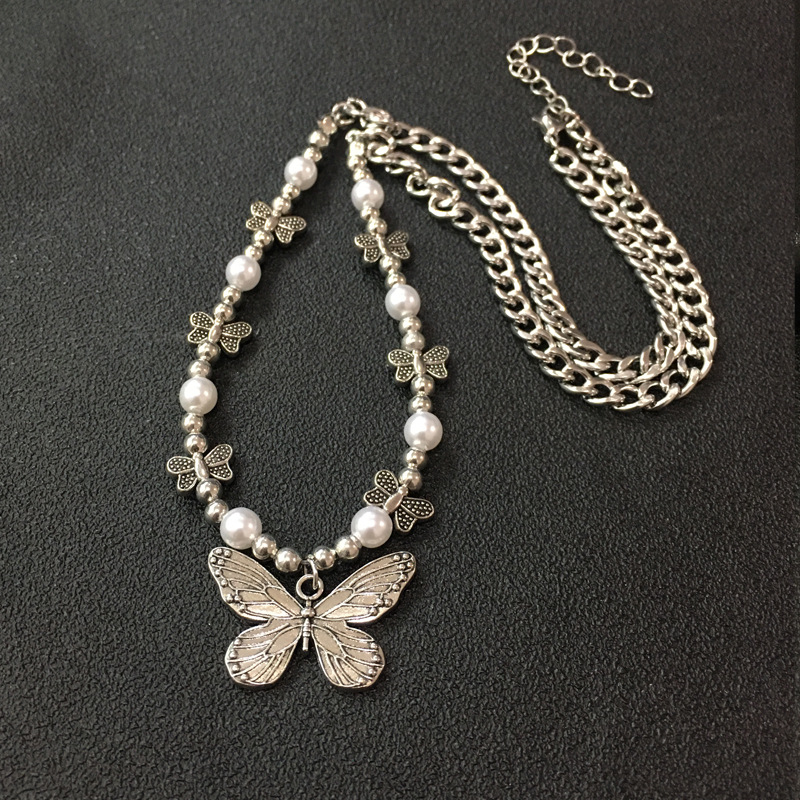 Men Accessories Aesthetic - Gothic ผีเสื้อจี้สร้อยคอผู้หญิง Choker ความงาม Grunge พวงกุญแจ