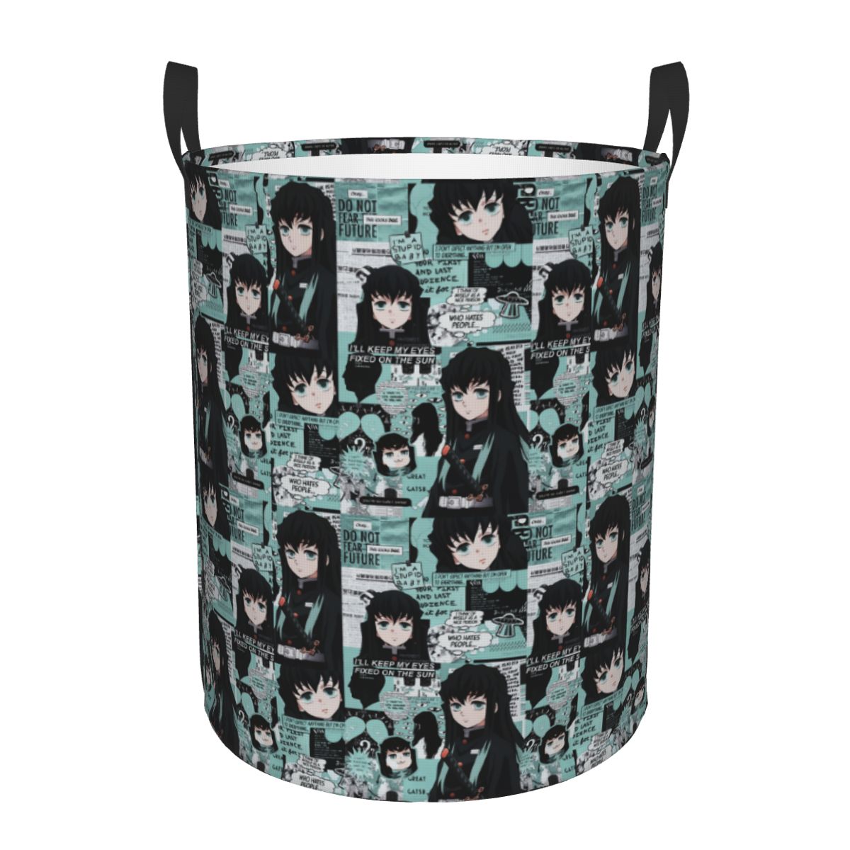 Men Accessories Hamper - ตะกร้าใส่ผ้า Demon Slayer Muichiro Tokito Collage