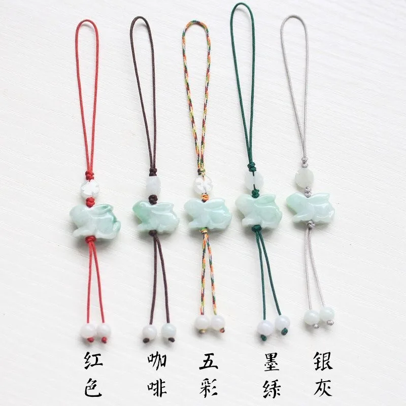 Men Accessories For Hand - การปรับแต่ง Emerald จีนกระต่าย DIY โทรศัพท์ Key