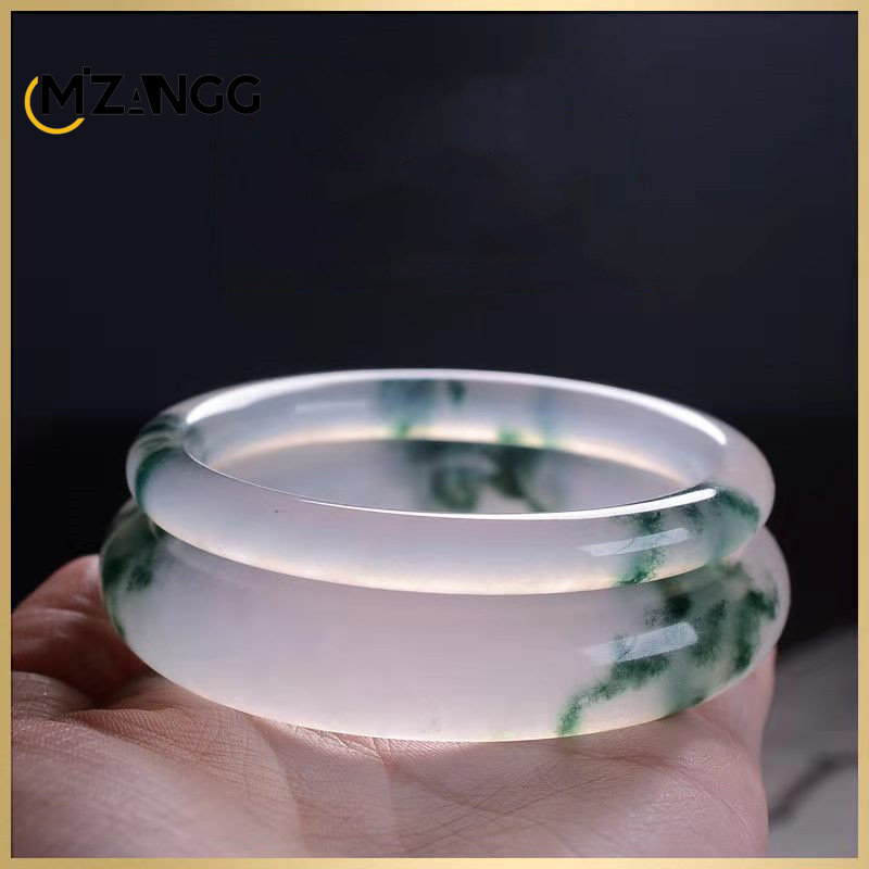Men Accessories For Hand - กำไลหยกสีเขียวธรรมชาติกำไลข้อมือหยกเสน่ห์เครื่องประดับหรูหราเครื่องประดับแฟชั่นของขวัญเครื่องรางแกะสลักด้วยมือสำหรับผู้หญิงผู้ชายของเธอ
