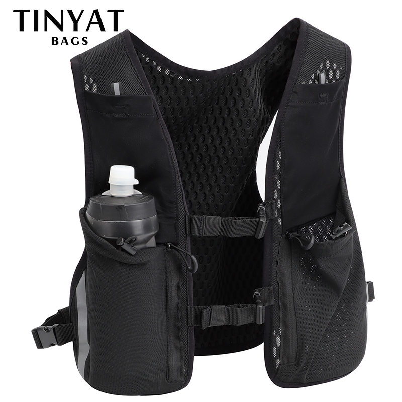 Men Accessories Bag - TINYAT เสื้อกั๊กสะท้อนแสง Multi-Function กระเป๋าสําหรับผู้ชายผู้หญิงกีฬากระเป๋าคาดหน้าอก Hip Hop