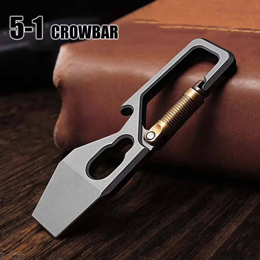 Keychain Multi Tool - 6 ซม.5-1 Multi-Function พวงกุญแจ Pry Bar