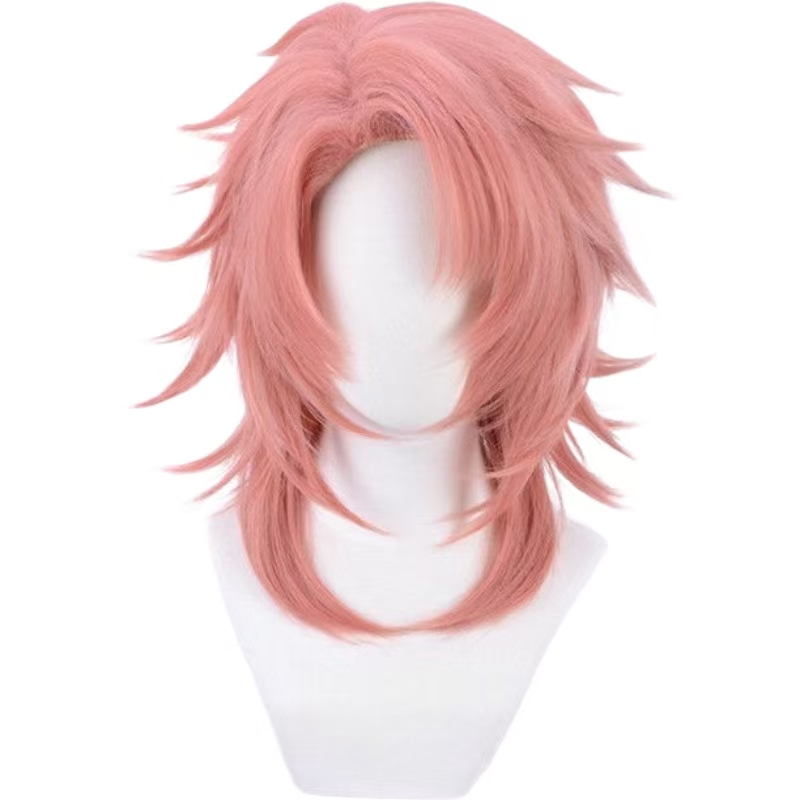 วิกผมคอสเพลย์ Sabito สีชมพูส้ม - Mens Accessories Style บทวิจารณ์และราคา