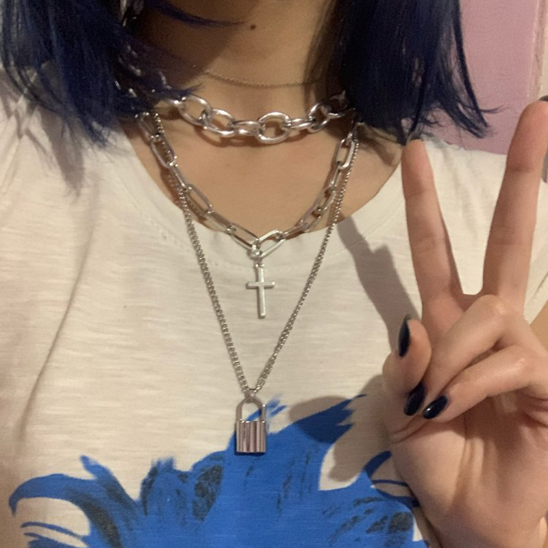 FNQUFUJ Layered Grunge Aesthet - Men Accessories Aesthetic บทวิจารณ์และราคา