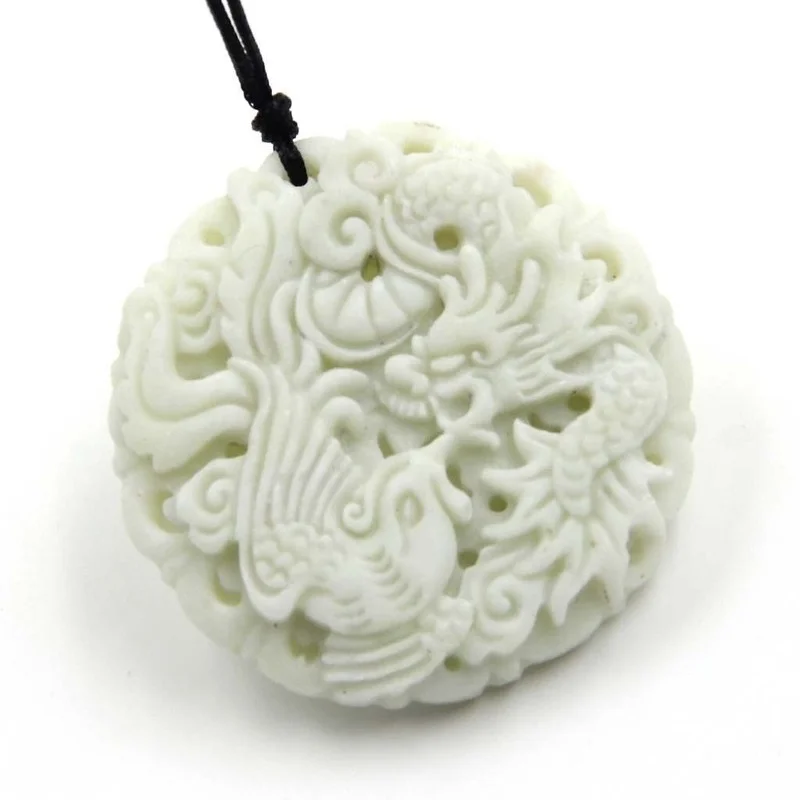 หยกสีขาวธรรมชาติ Dragon Phoeni - Men Accessories For Hand บทวิจารณ์และราคา