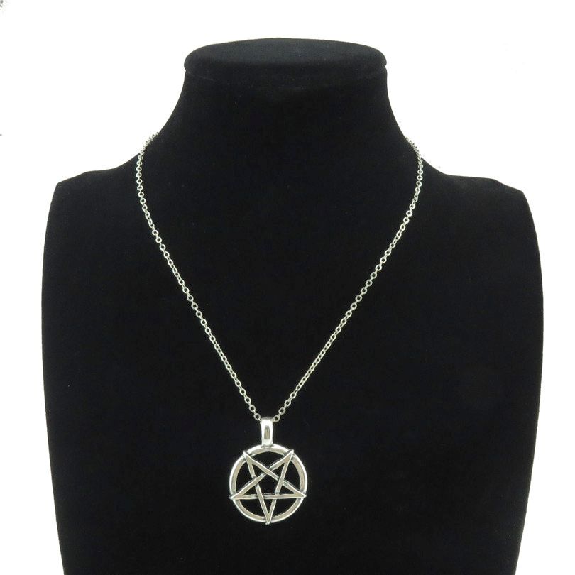 แฟชั่นวินเทจสีเงินPentagramสร้ - Men Accessories Aesthetic บทวิจารณ์และราคา