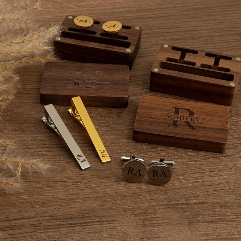 ส่วนบุคคลเจ้าบ่าว Cufflinks Ti - Tie Clip Set บทวิจารณ์และราคา