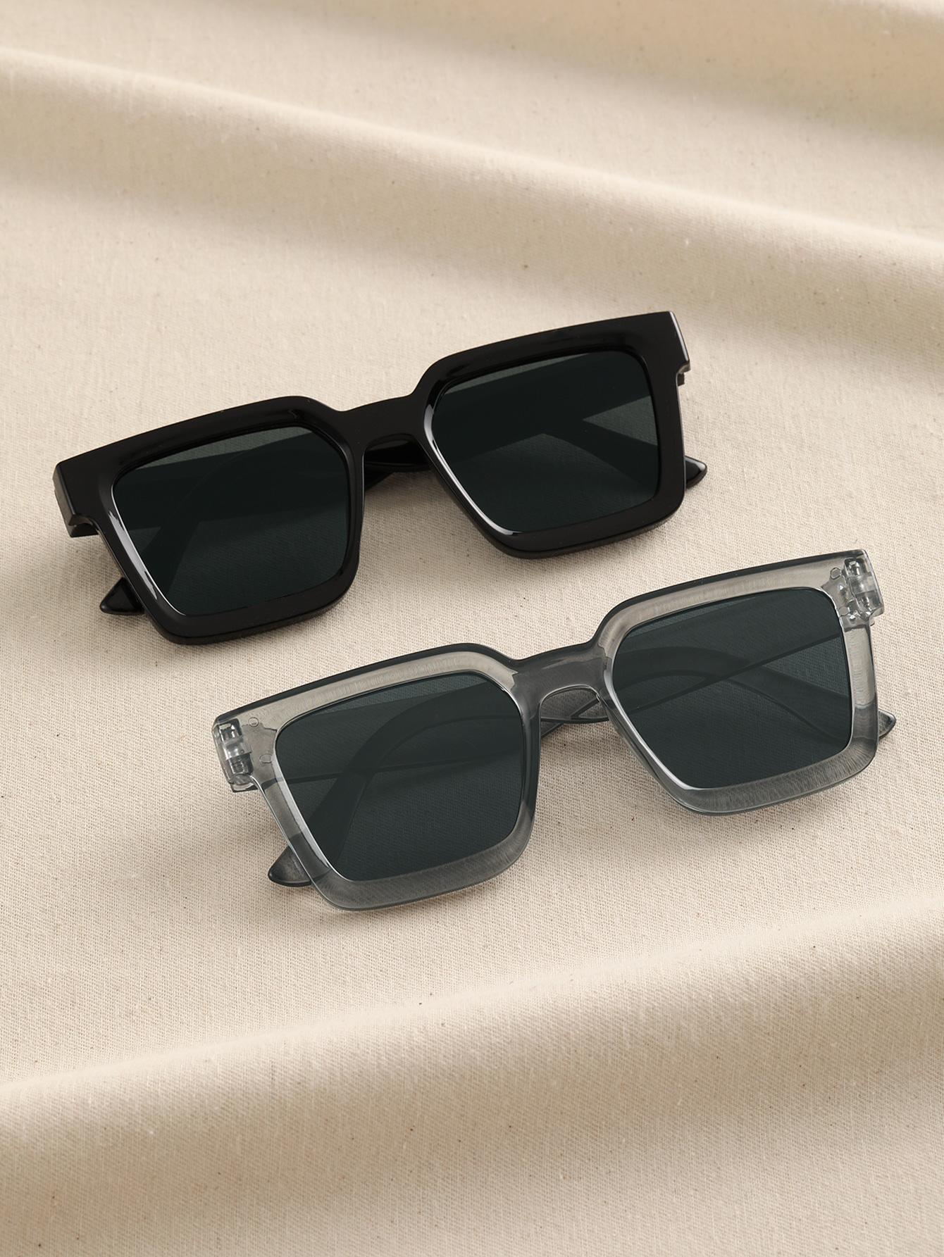 2 ชิ้นผู้หญิงผู้ชายกรอบสี่เหลี - Men'S Vacation Accessories บทวิจารณ์และราคา