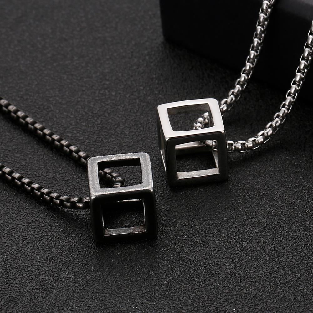 Kalen สามมิติสร้อยคอจี้สแควร์ผ - Men Accessories Rule บทวิจารณ์และราคา