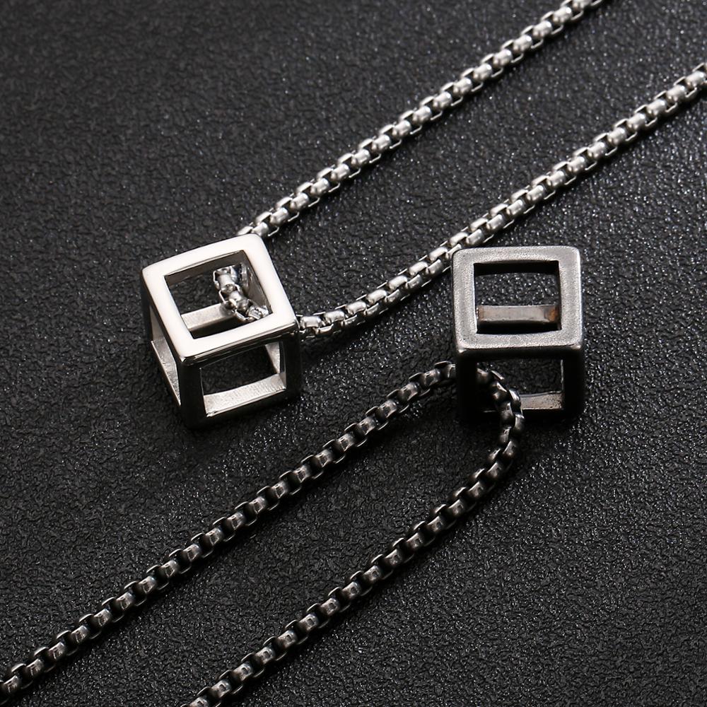 Kalen สามมิติสร้อยคอจี้สแควร์ผ - Men Accessories Rule บทวิจารณ์และราคา