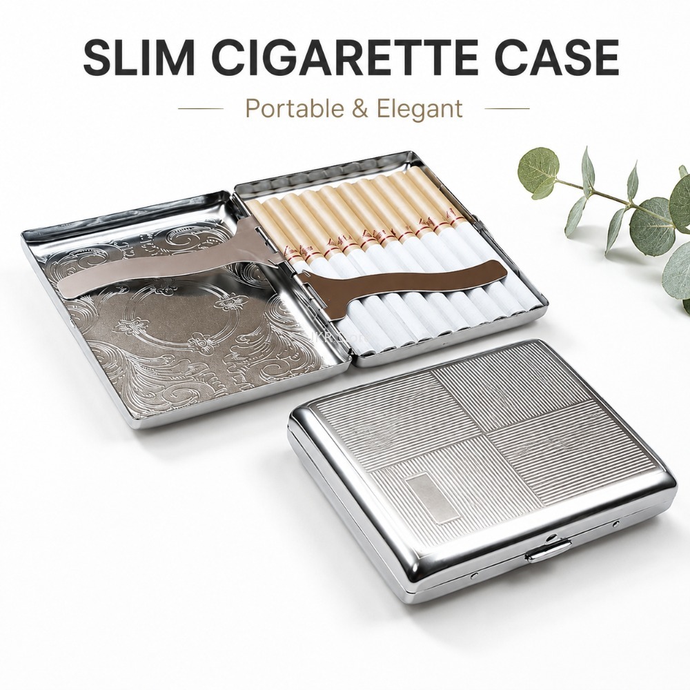 กล่องใส่บุหรี่สแตนเลสแบบพกพา ล - Men'S Mens Accessories บทวิจารณ์และราคา