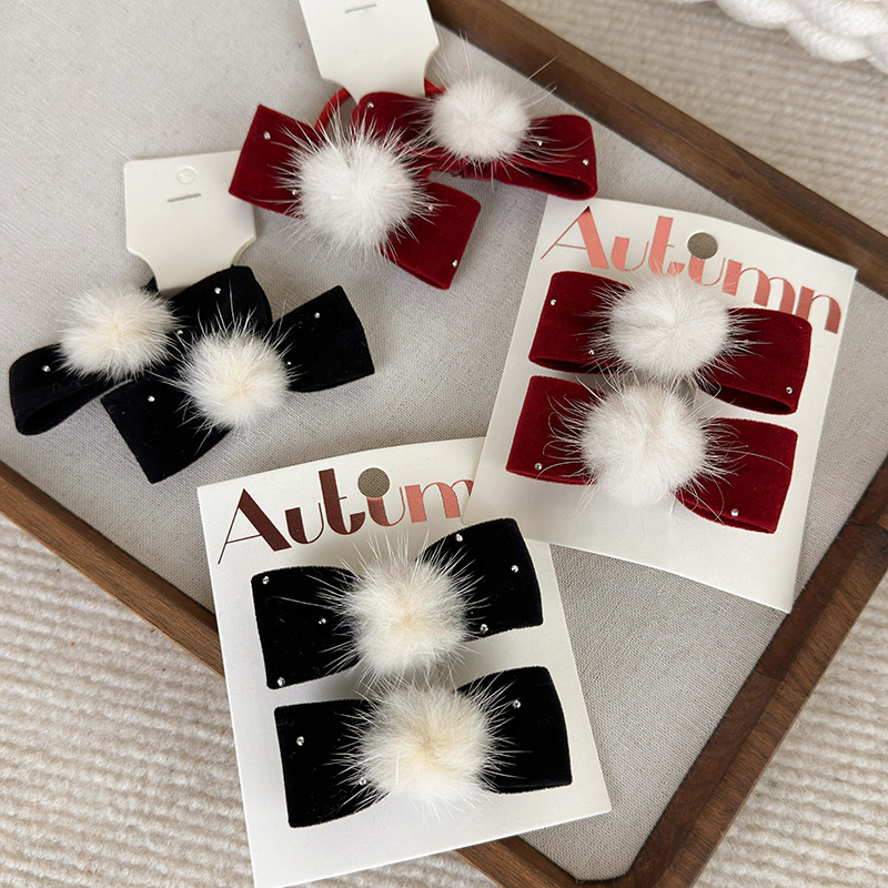 ชุดกิ๊บติดผมยางรัดศีรษะกำมะหยี - Tie Clip Set บทวิจารณ์และราคา