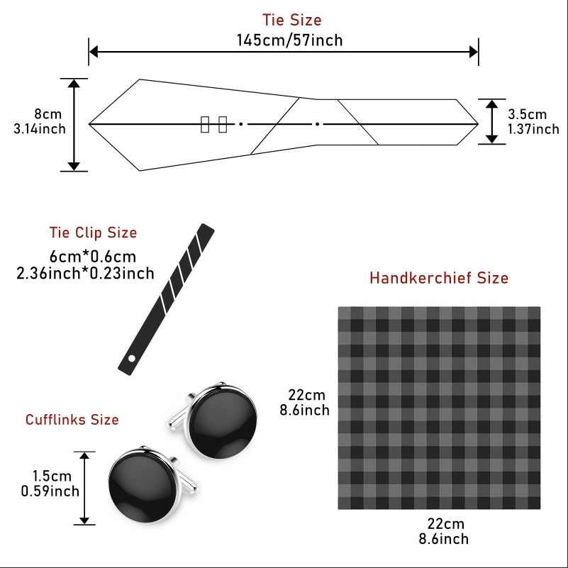 ชุดเซ็ต 4 ชิ้น ประกอบด้วยเนคไท - Tie Clip Set บทวิจารณ์และราคา