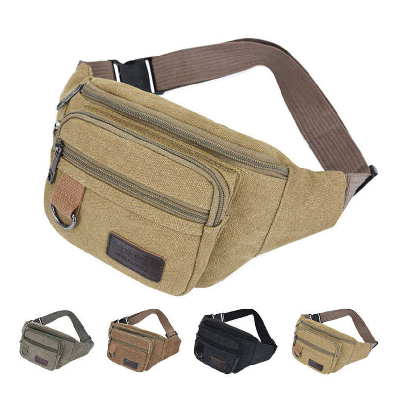 กระเป๋าคาดเอวผ้าแคนวาส กระเป๋า - Men Accessories Bag บทวิจารณ์และราคา