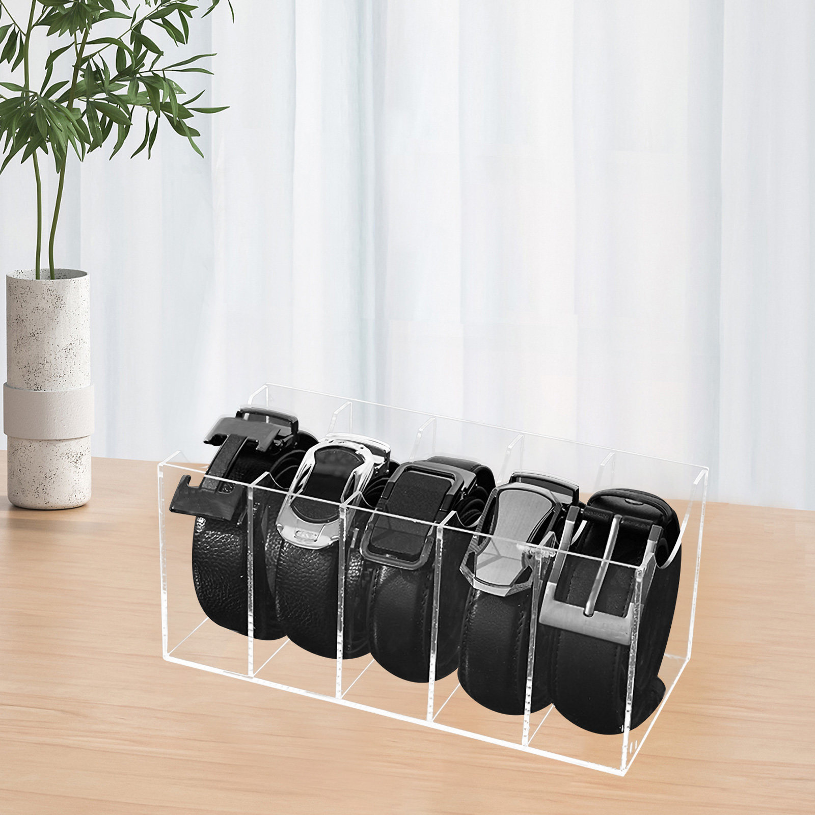 กล่องเก็บเข็มขัดอะคริลิคแบบโปร - Men Accessories Box บทวิจารณ์และราคา