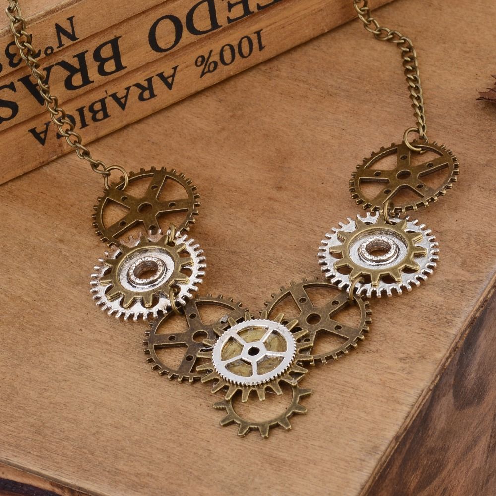 จี้เกียร์สตีมพังค์วินเทจทำจากโ - Men Accessories Aesthetic บทวิจารณ์และราคา