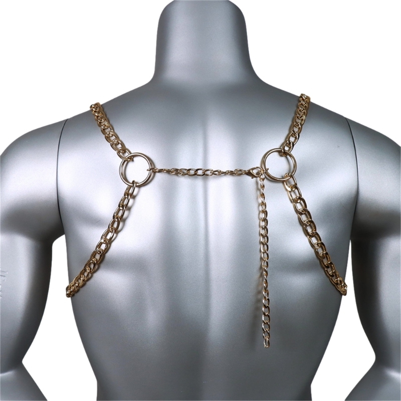 ผู้ชายเซ็กซี่โลหะหน้าอก CHAIN  - Mens Accessories Style บทวิจารณ์และราคา