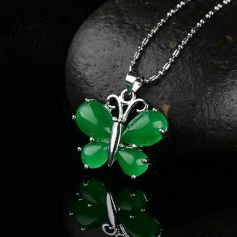 จี้สร้อยคอรูปผีเสื้อหยกเขียวเง - Men Accessories For Hand บทวิจารณ์และราคา