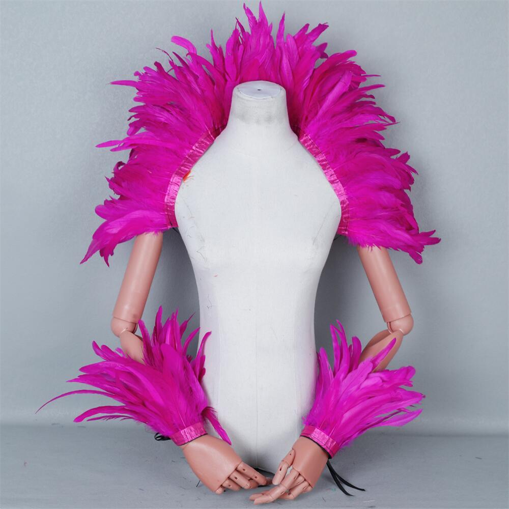 Elegant Red Feathersผ้าคลุมไหล - Mens Accessories Style บทวิจารณ์และราคา