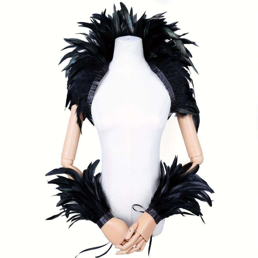 Elegant Red Feathersผ้าคลุมไหล - Mens Accessories Style บทวิจารณ์และราคา