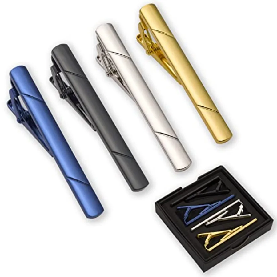 คลิปหนีบเนคไทสำหรับผู้ชาย 4 ชิ - Men Accessories Box บทวิจารณ์และราคา