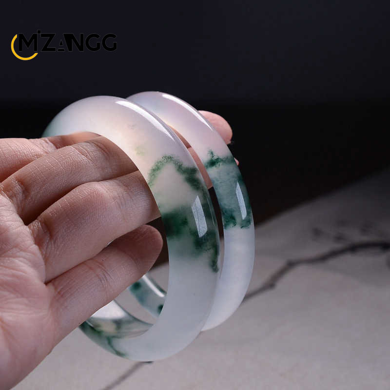 กำไลหยกสีเขียวธรรมชาติกำไลข้อม - Men Accessories For Hand บทวิจารณ์และราคา