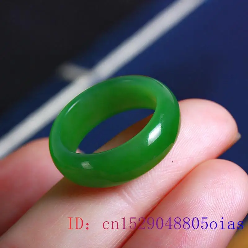 สีเขียวธรรมชาติ Hetian หยกแหวน - Men Accessories For Hand บทวิจารณ์และราคา