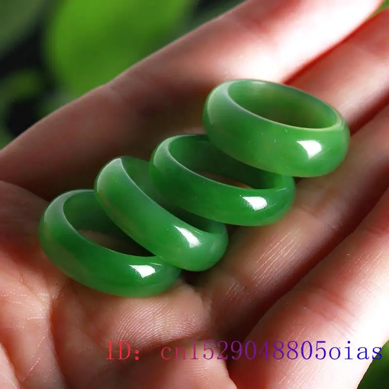 สีเขียวธรรมชาติ Hetian หยกแหวน - Men Accessories For Hand บทวิจารณ์และราคา